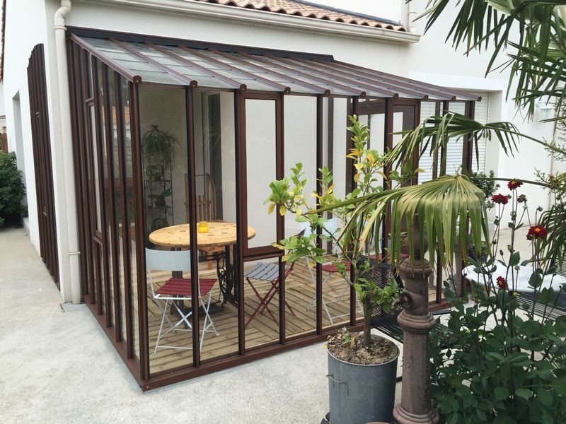 Extension adossée pour terrasse - Structure en aluminium - Vertou (44)